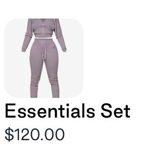 Essential set worn only once